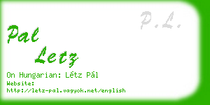 pal letz business card